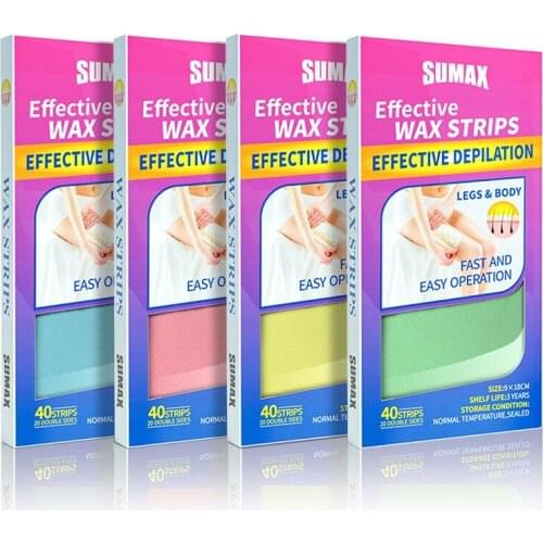 Wax Paper Hair Removal for Women Body Wax Strip Home Waxing Kit 40 PCS Wax Strips with 6 PCS Calming Oil Wipes New Arrivals