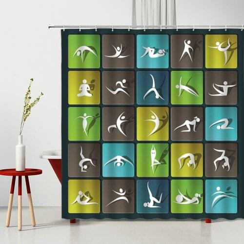 Shower Curtain Personalized Grid Pattern Bathroom Partition Home Products Bathtub Decoration Hanging Curtain With Hooks