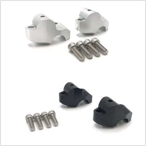 Aftermarket free shipping motorcycle parts 28mm Handlebar Mount Riser CNC 30mm Up 25mm Back For KTM 1190 1050 1290 ADV Silver