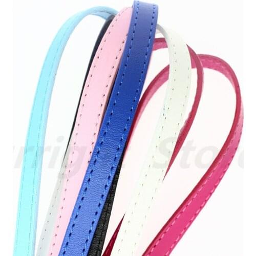 1pc 10mm wide copy leather Belt 1 meter length Fit 10mm wristband bracelet slide charms key chain DIY Accessory jewelry making