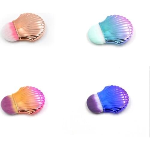 1Pcs Shell Nail Art Dust Brush Tools File Nail Art Care for Manicure Pedicure Soft Remove Dust Angle Clean Brush for Tools