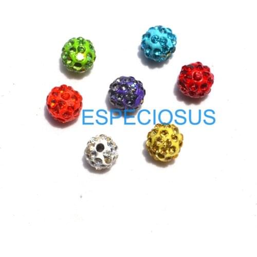 10PCS DIY Fashion Jewelry Accessory Austria Rhinestone Beads Round Shape 8MM Crystal Balls Bracelet Making Findings Mix Color