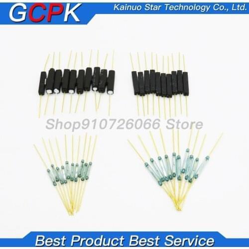 10pcs Reed Switch Plastic Type GPS-14B GPS-14A MKA14103 MKA10110 2*14MM Anti-Vibration Damage Magnetic Switch NC Normally open