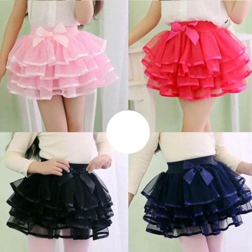 2 4 6 8 10 12 Y Teen Girls Skirt Fashion Baby Kids Princess Cake Layer Party Dance Ballet Tutu Skirts Tulle Skirt Girls Children