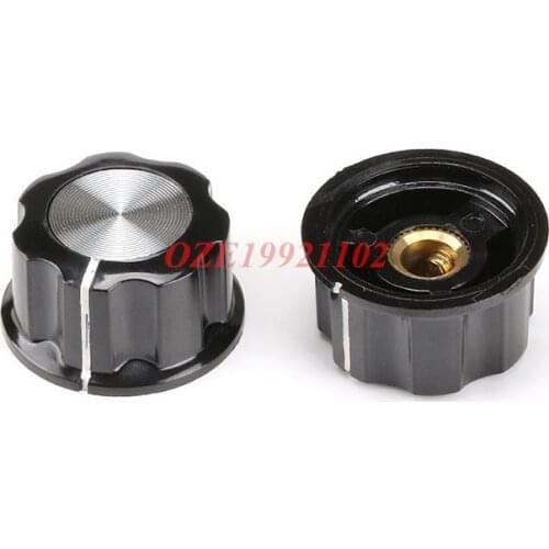 2PCS Potentiometer knob Cap MF-A01 A02 A03 A04 A05 effect device knob aluminum bakelite supporting RV24 use potentiometer 6MM