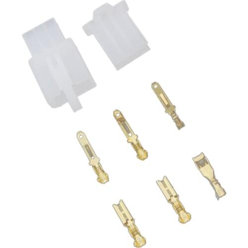 3Pin 3-way Car Plug Terminals Connector Male + Female 2.8mm Pitch Set Yellow