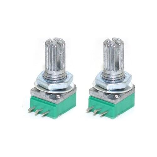 5pcs RK097N 5K 10K 20K 50K 100K 500K B5K with a switch audio 3pin shaft 15mm amplifier sealing potentiometer