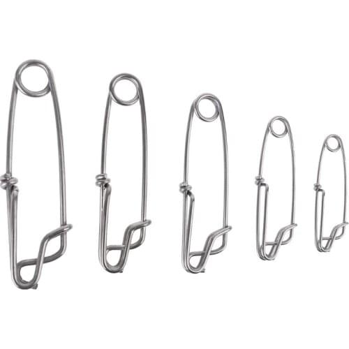 5Pcs/Pack Long Line Clips Stainless Steel Snap Swivel Longline Branch Hanger Tuna Fishing Connectors Accessories