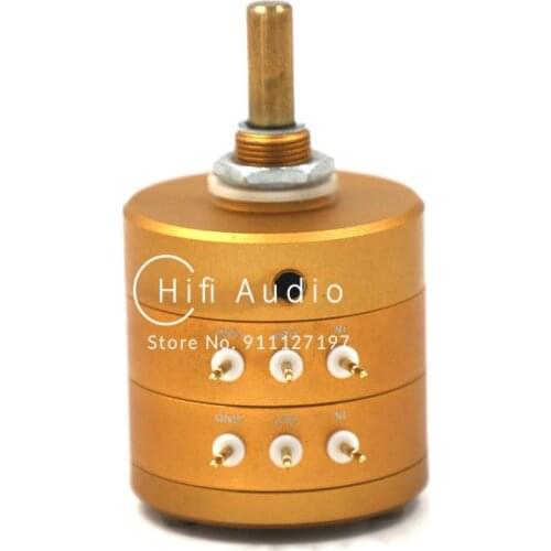 Hiend Copper Shaft Aluminum Alloy Housing Dual-channel Serial Type Volume Potentiometer