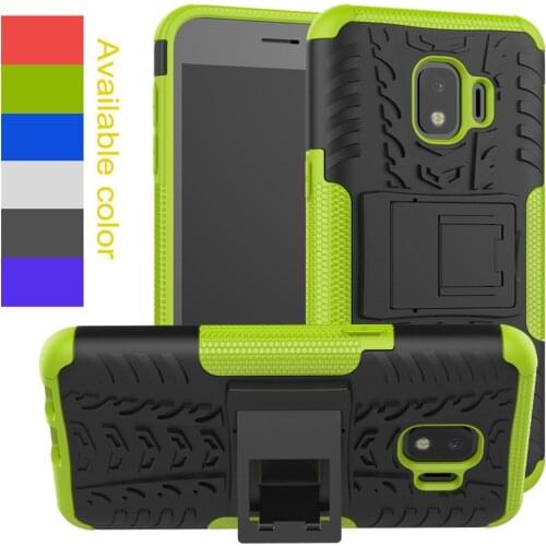 Dual Layer Tire Pattern Armor Case For Galaxy J2Core Shockproof Back Kickstand Cover For Samsung Galaxy J2 Core 2018 J260 J260F