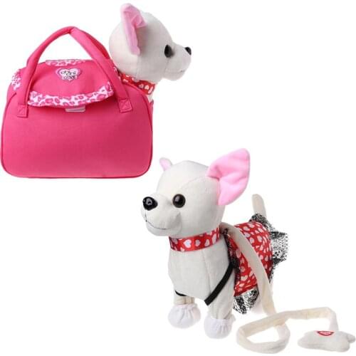 Electronic Pet Robot Dog Zipper Walking Singing Interactive Toy With Bag For Children Kids Birthday Gifts