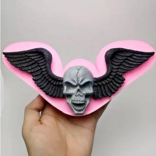 Creative skull silicone mold handmade resin mold suitable for kitchen to make chocolate cake baking tools