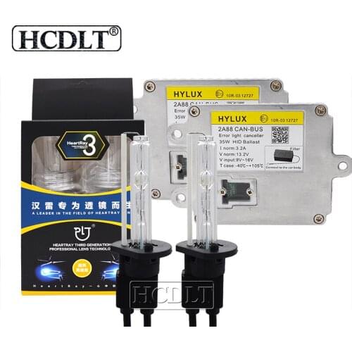 HCDLT Retrofit 35W Hylux Canbus HID Xenon Kit Hyluxtek 2A88 Canbus Ballast 35W HeartRay HID Kit H7 H1 H11 9012 D2H Xenon Lamp