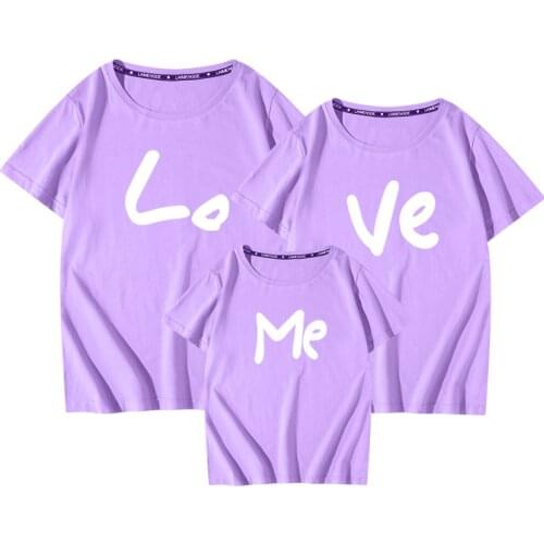 Good Cotton Summer Short Sleeve T Shirts Men Women Children Matching Family Clothes Father Son T Shirt Top Tees
