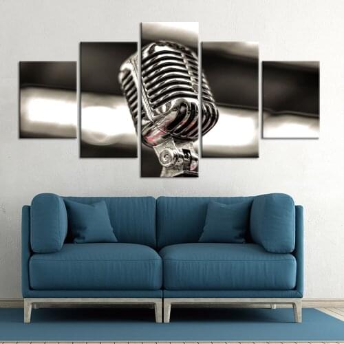 Painting on Canvas 5 Pcs Music equipment Posters and Prints Wall Art Pictures Home Decor