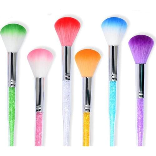 Nail Brush Gradient Dust Glitter Powder Remover Cleaner Pen Manicure Tool Nail Art Brush