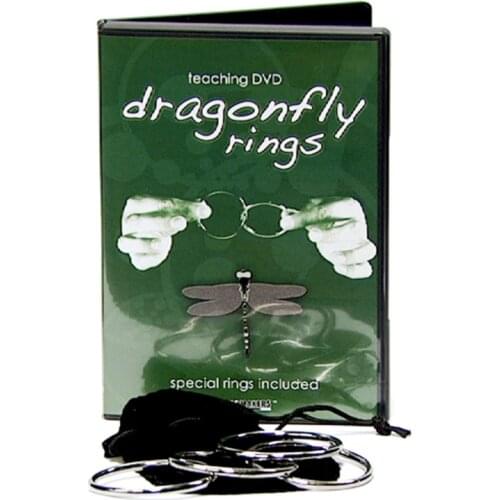 Dragonfly Rings ( DVD And Gimmick) Magic Tricks Close Up Street Stage Magic Trick Props Magician Illusion Comedy Accessories