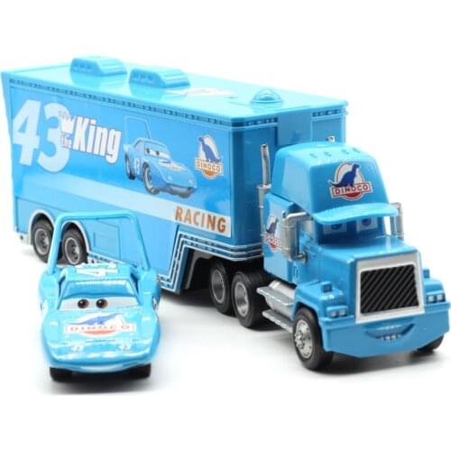Disney Pixar Cars Mack Lightning McQueen & Chick Hicks & King & Fabulous Hudson Truck Toy Car 1:55 Loose New & Free Shipping