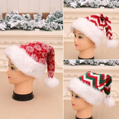 Many Kinds New Year Santa Christmas Hat Plush Thicken Child Adult Christmas Hat Merry Christmas Festival Supplies Decoration