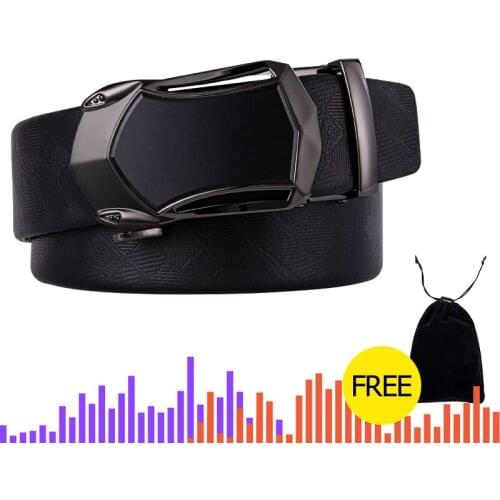 Genuine Leather Mens Belt High Quality Alloy Automatic Buckle Belts For Men Fashion Designer Male Jeans Belt DiBanGu