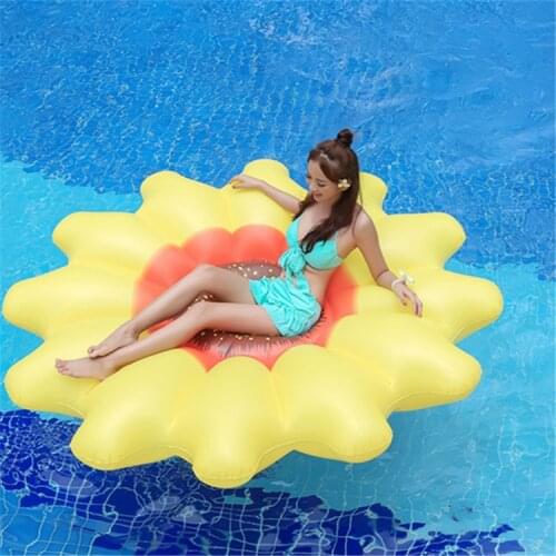 Inflatable Giant Sunflower Pool Lounge Adult Pool Float Mattres Life Buoy Raft Swimming Water Pool Toys Air Matterss
