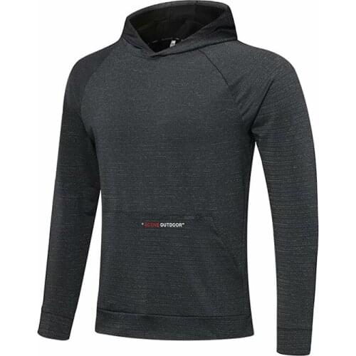 New Long Sleeve Bodybuilding Hoodies Mens Running T-Shirts Quick Dry Fitness Clothing Gym Men Soccer Jersey Sportswear FL866