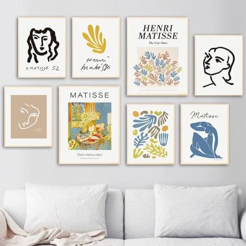 Nordic Posters And Prints Matisse Naked Girl Portrait Face Abstract Wall Art Canvas Painting Wall Pictures For Living Room Decor