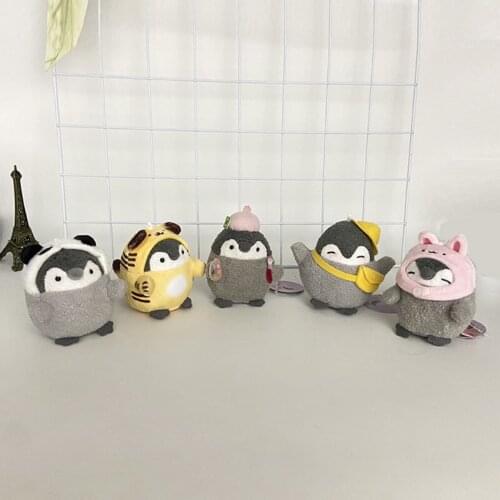 Plush Little Penguin Animals Doll Model Schoolbag Key Chain Pendant Decoration Bag Hangings Ornament Movies & TV Melody Toys