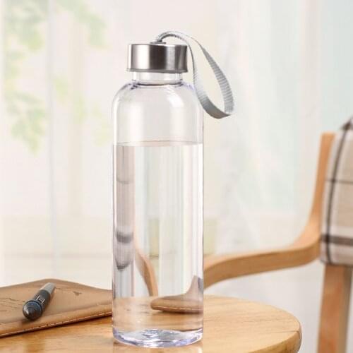 Outdoor Sports Portable Water Bottles Plastic Transparent Round Leakproof Travel Carrying for Water Bottle Drinkware sale 3
