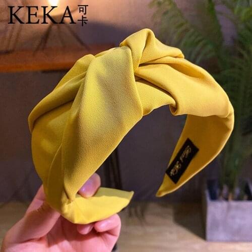 Hair bundles, hair bands, go out, wide hairhoop, black yellow, retro temperament, senior headbands, wide brim press hair, Korea