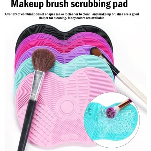 Silicone Makeup Brush Cleaner Foundation Makeup Brush Scrubber Board Pad Make Up Washing Brush Gel Cleaning Mat Hand Tool