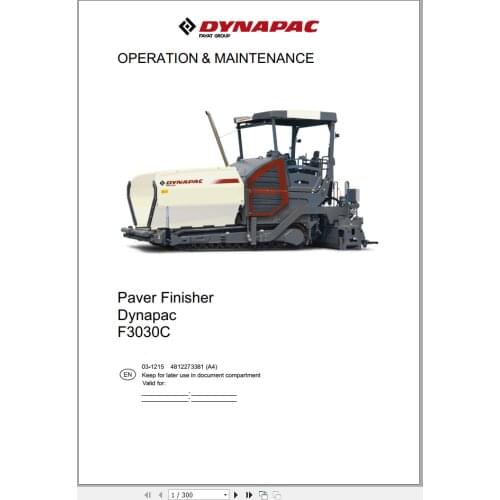 Dynapac Heavy Equipment 3.59 GB Operator & Maintenance Updated 2021 Full DVD