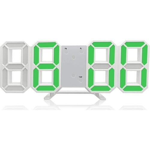 Intelligence Digital Wall Clock LED Numeral, 3D LED Digital Clock for Living Room Decor, Kitchen Clock with Dimmer