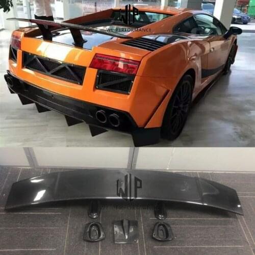 High Quality Carbon Fiber Car body kit Rear Trunk Spoiler Car Styling For Lamborghini Gallardo LP550 LP560 LP570 DMC Style 04-08