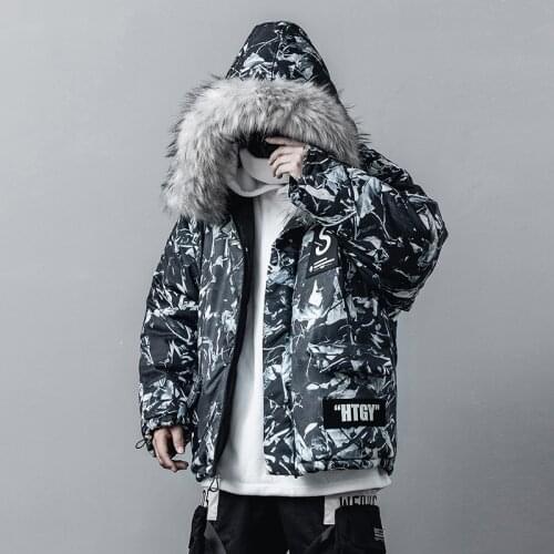 2019 Winter Hooded Jacket Men Fur Jacket Coat Casual Fashion Coat