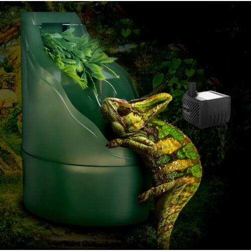 1 Pc 110V Reptile Water Dispenser Automatic Drinking Fountain Humidify Bearded Dragon Water Dripper Bowl Lizard Water Dish