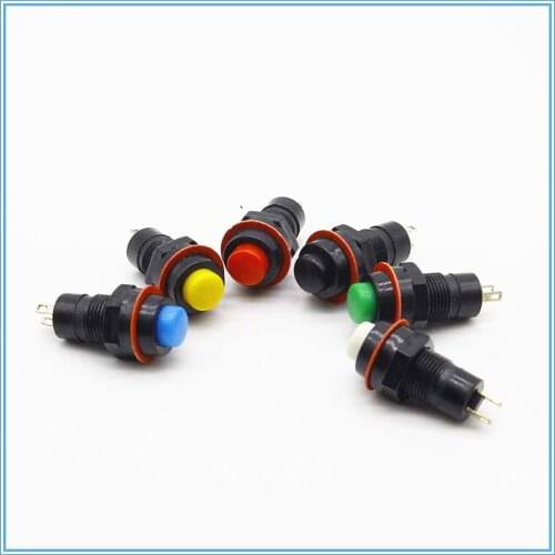 10mm Self-Lock /Momentary Pushbutton Switches Round Cap AC 250V/1A Push Button Switch