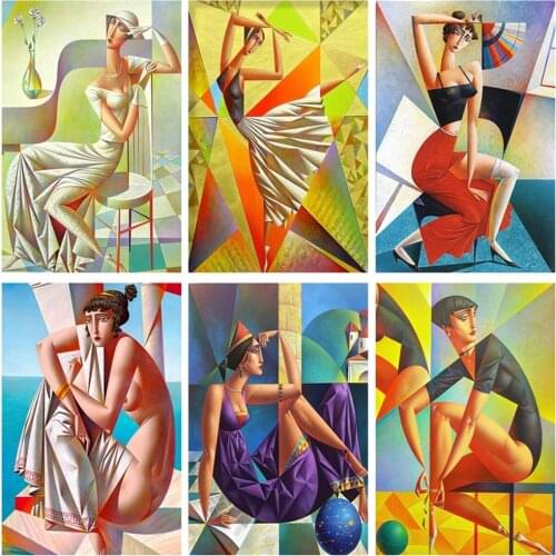 5D DIY Diamond Painting Abstract Sexy Woman Full Square Round Drill Diamond Embroidery Cross Stitch Mosaic Art Kits Home Decor