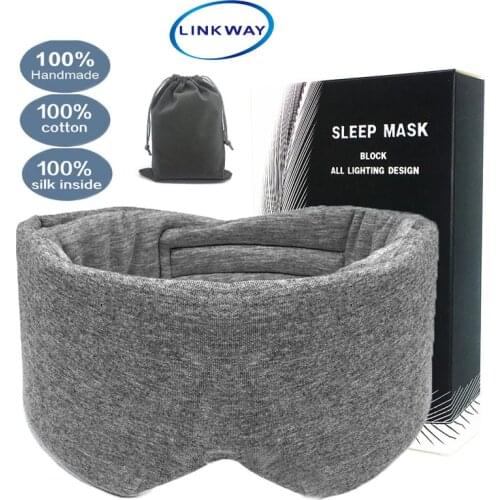 Linkway--Big Eye Mask Manufacturing Full Cover, Breathable Travel, Rest, Sleep, Nap, Full Blackout