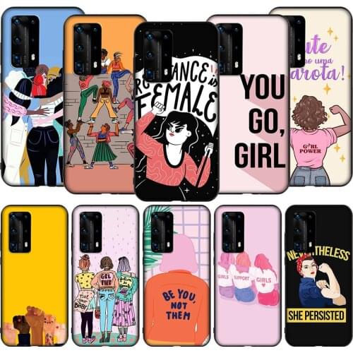 T125 Minimal Girl Power Feminist Case for Huawei Mate Nova 2 2i 3 3i 4E 5 5i 5T Smart 6 7 10 20 30 SE P Smart Pro Lite 2019