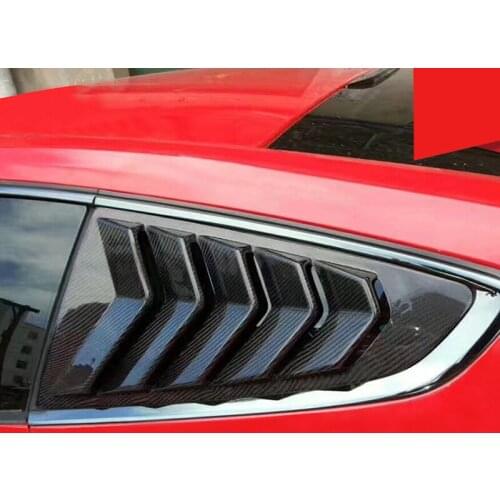 For Ford Mustang 2015-2020 Personalized Side Rear Window Scoop Louver Shutter Sticker Cover Trim Car Styling