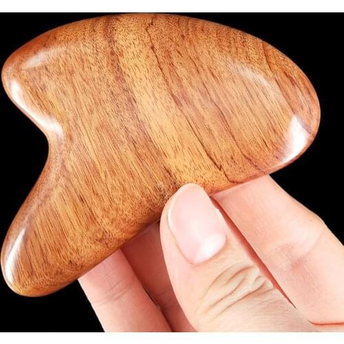 Natural Sandalwood Guasha Board Face Neck Body Meridian Scrapping Acupuncture Massage Wood Therapy Shiatsu Muscle Relaxing Tool