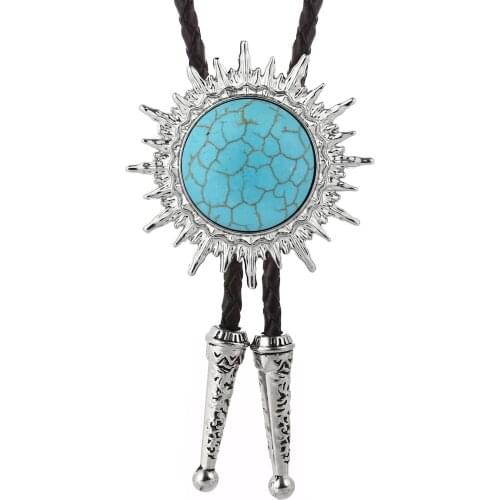 Solar system natural stone metal bolo tie wedding gift mens fashion accessories womens casual necklace
