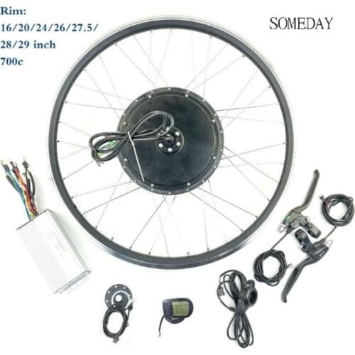 48V 1000W Electric Bicycle conversion kit 26inch Wheel front Brushless Motor 30A controller KT LCD5 Display