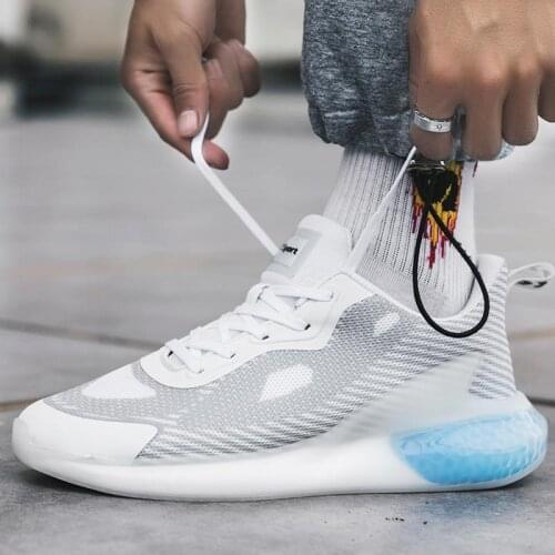 Summer Lightweight Male Sneakers Mens Sport Shoes Brand Mens Running Shoes Sports for Men White Trainers 2020 Boty Panske A-970