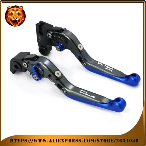 Motorcycle Adjustable Folding Extendable Brake Clutch Lever For TRIUMPH DAYTONA 675R 675 2011 2012 2013 2016 LOGO CNC Red+Black