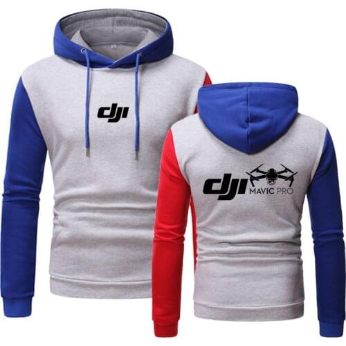 Men Dji Mavic Pilot Logo 2021 Harajuku Style College Printing Pullover Warm Movement Hoodie Tops Simple Slim Clothing