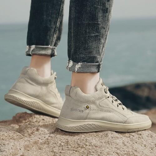 Sneakers Mens Leather Sneakers Men Black High Top Mens Trainers 2020 Hightop For Tenisky Panske Mens Fashion Gym Shoes