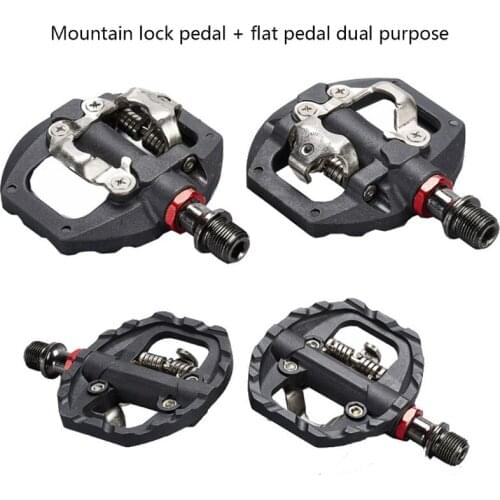 N0HA 1 Pair MTB Mountain Road Bike Cleats Clipless Pedals Bicycle SPD Self-locking Pedal Replacement Cycling Kit