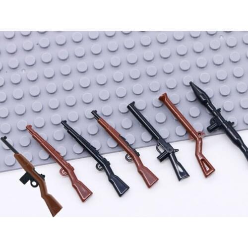 Gun Military Weapon WW2 MOC Weapon Pack Building Blocks M1 98K Rocket Soldier Accessories Bricks Boys Gift Toys Compatible Army